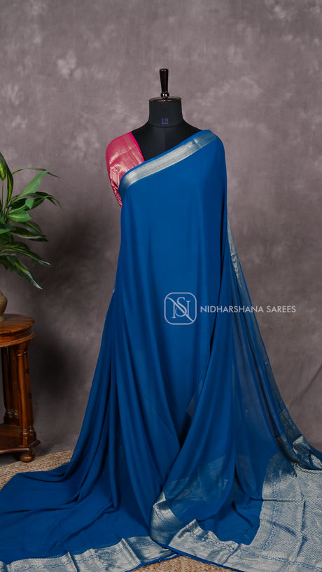 Chiffon Georgette With Zari Border