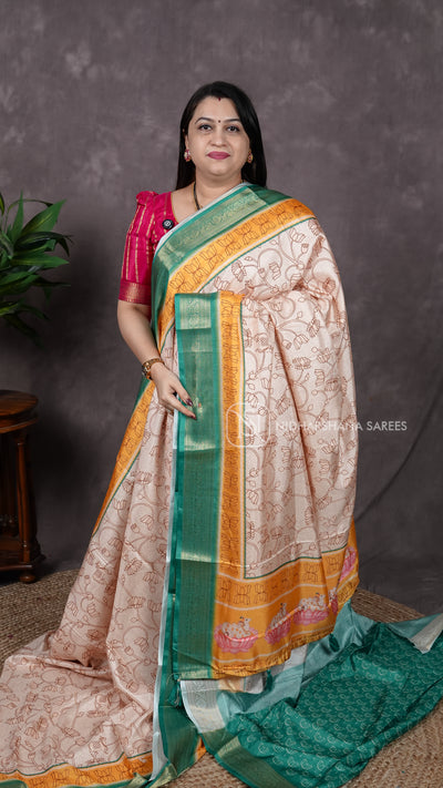 Summer Silk With Kalamkari Print