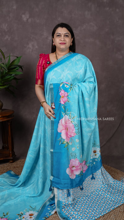 Muslin Georgette With Digital Prinrt