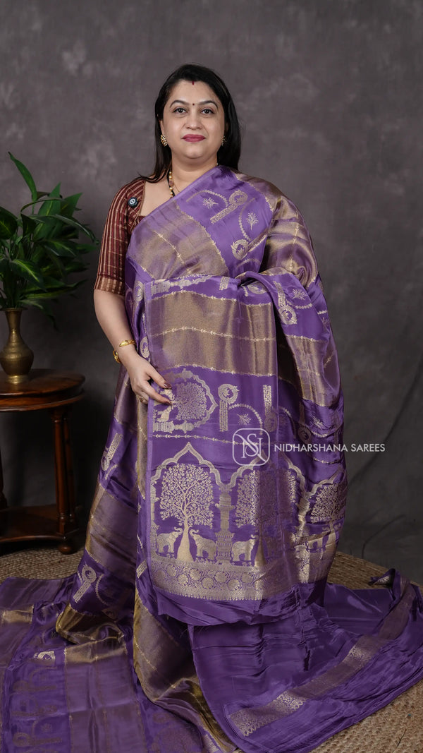 Mashru Satin With Zari Lines V-6