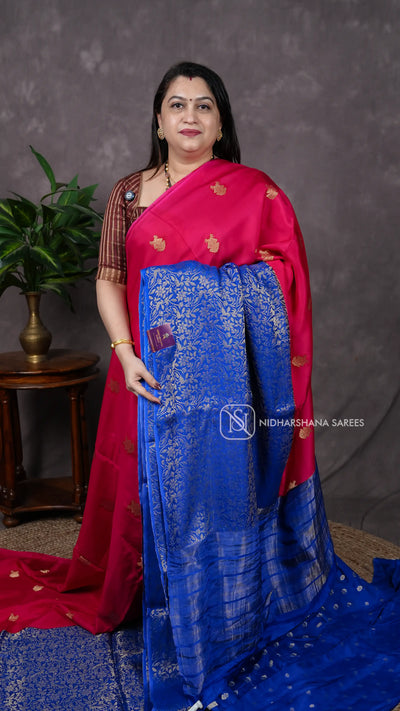 Premium Mysore Crepe Silk With Zari Butta V-12