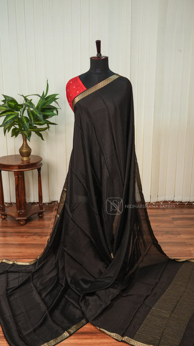 Chinon Crepe With Zari Border