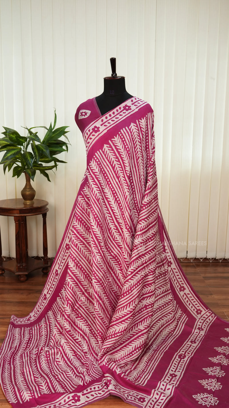 Chanderi Cotton With Leaf Print Concept