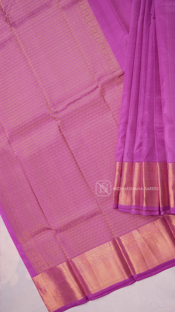 Pure Kanchipuram Silk Saree With Zari Border And Zari Weaving Pallu