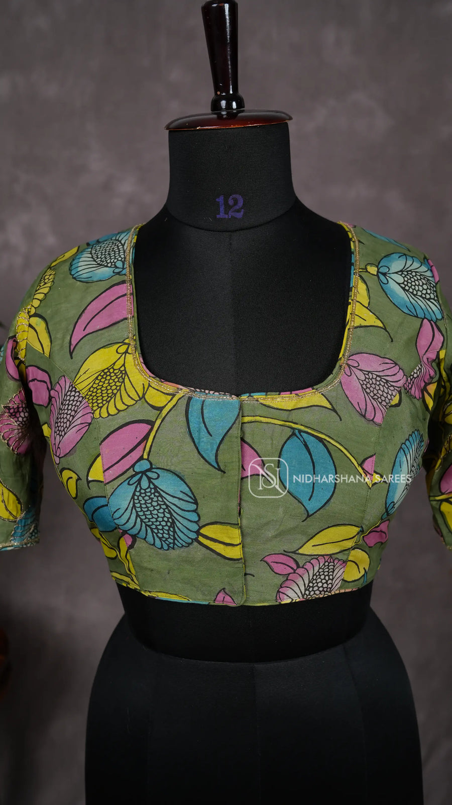 Pen Kalamkari Readymade Blouse