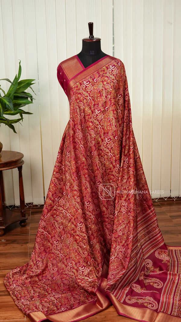 Semi Dola With Mango Digital Print