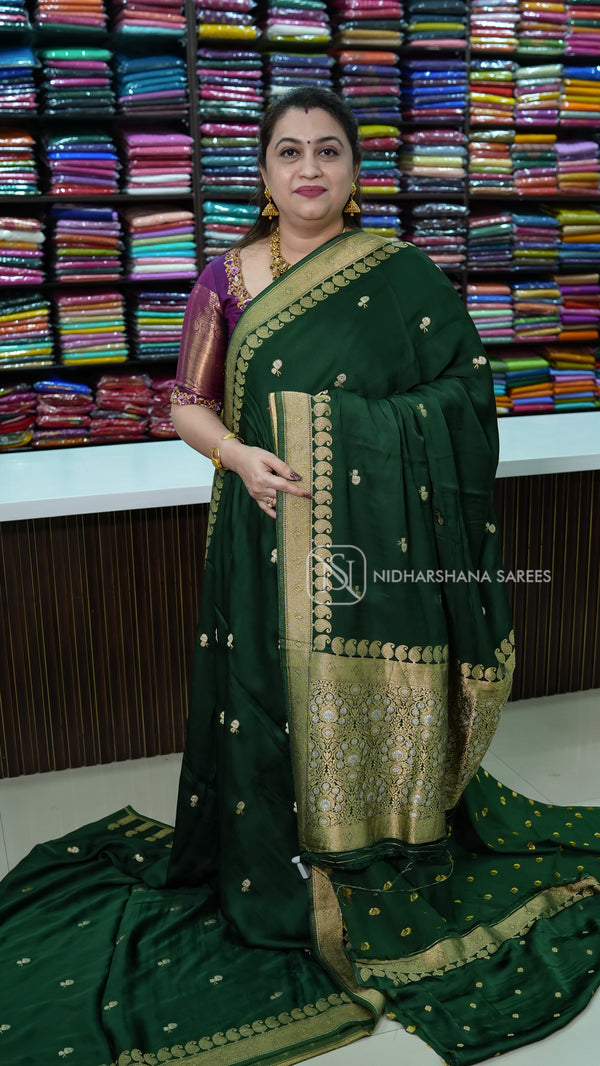 Mashru Satin With Mango Design Zari Weaving Concept