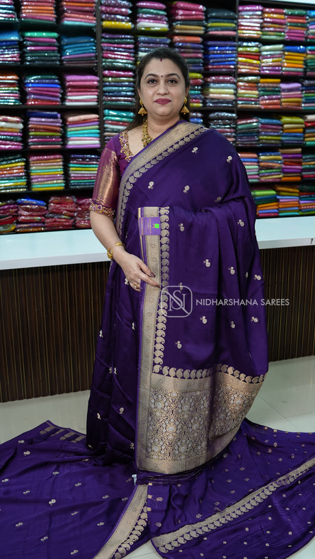 Mashru Satin With Mango Design Zari Weaving Concept