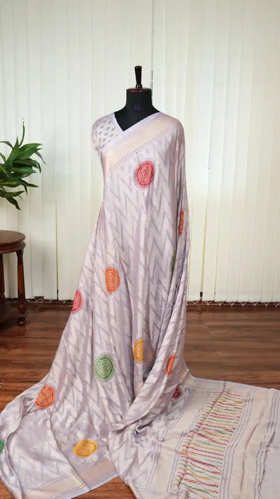 Georgette With Brasso Weaving