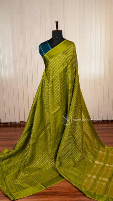 Viscose Saree With Antic Zari Lines And Satin Border