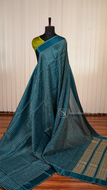 Viscose Saree With Antic Zari Lines And Satin Border