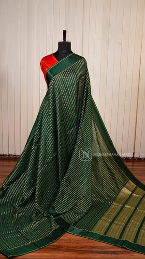 Viscose Saree With Antic Zari Lines And Satin Border