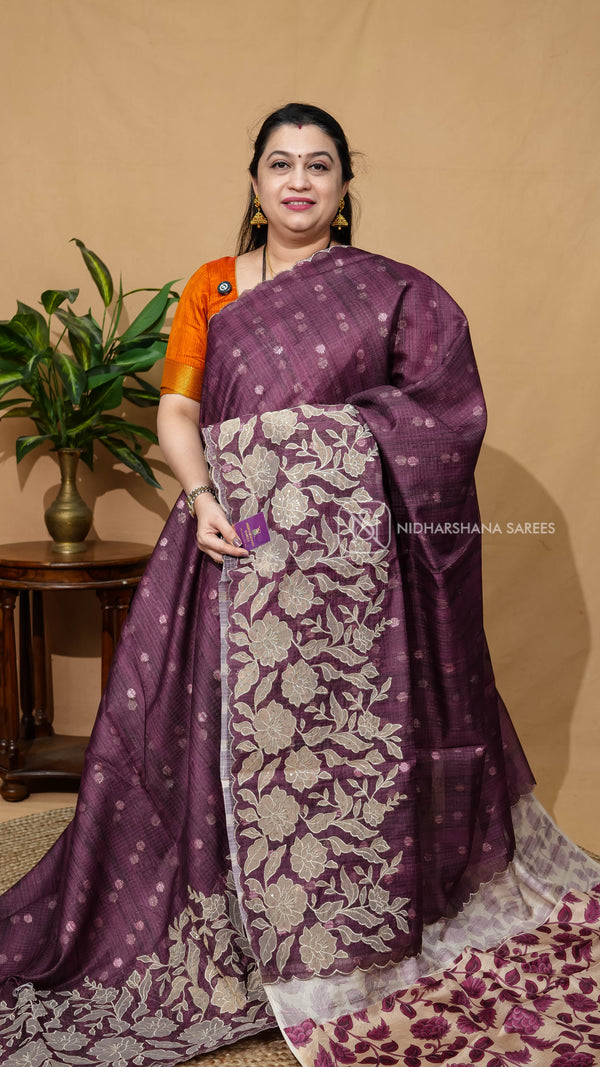 Kota Saree With Gotapatti Floral Cut Work Border