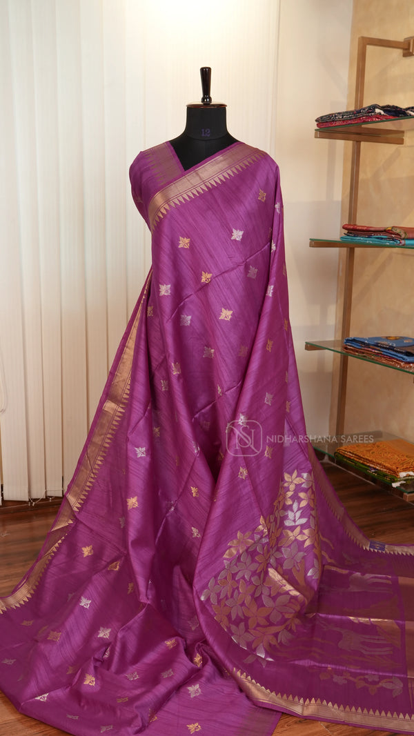 Silk By Cotton With Floral Zari Weaving Concept
