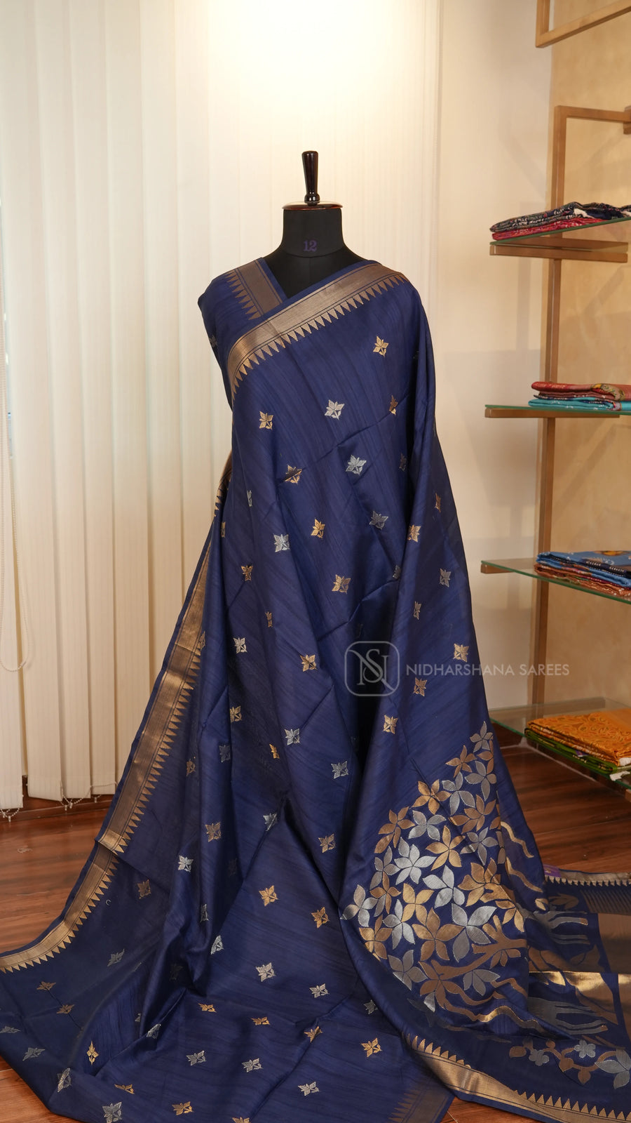 Silk By Cotton With Floral Zari Weaving Concept