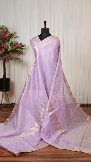 Light Weight Kota Silk Saree With Embroidery Butta And Floral Zari And Embroidery Border