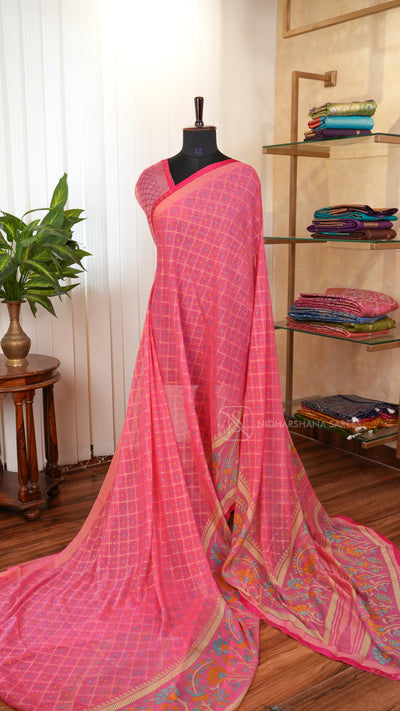 Semi Georgette With Digital Print