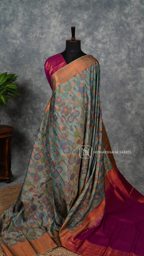 Semi Silk With Digital Print
