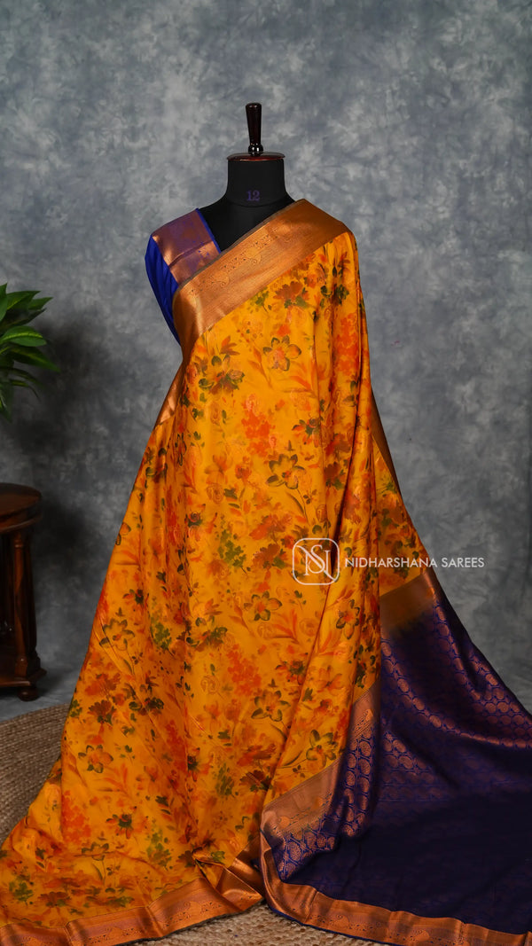 Semi Silk With Digital Print