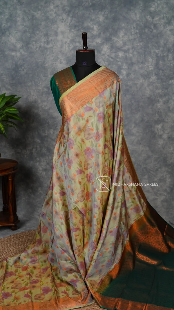 Semi Silk With Digital Print