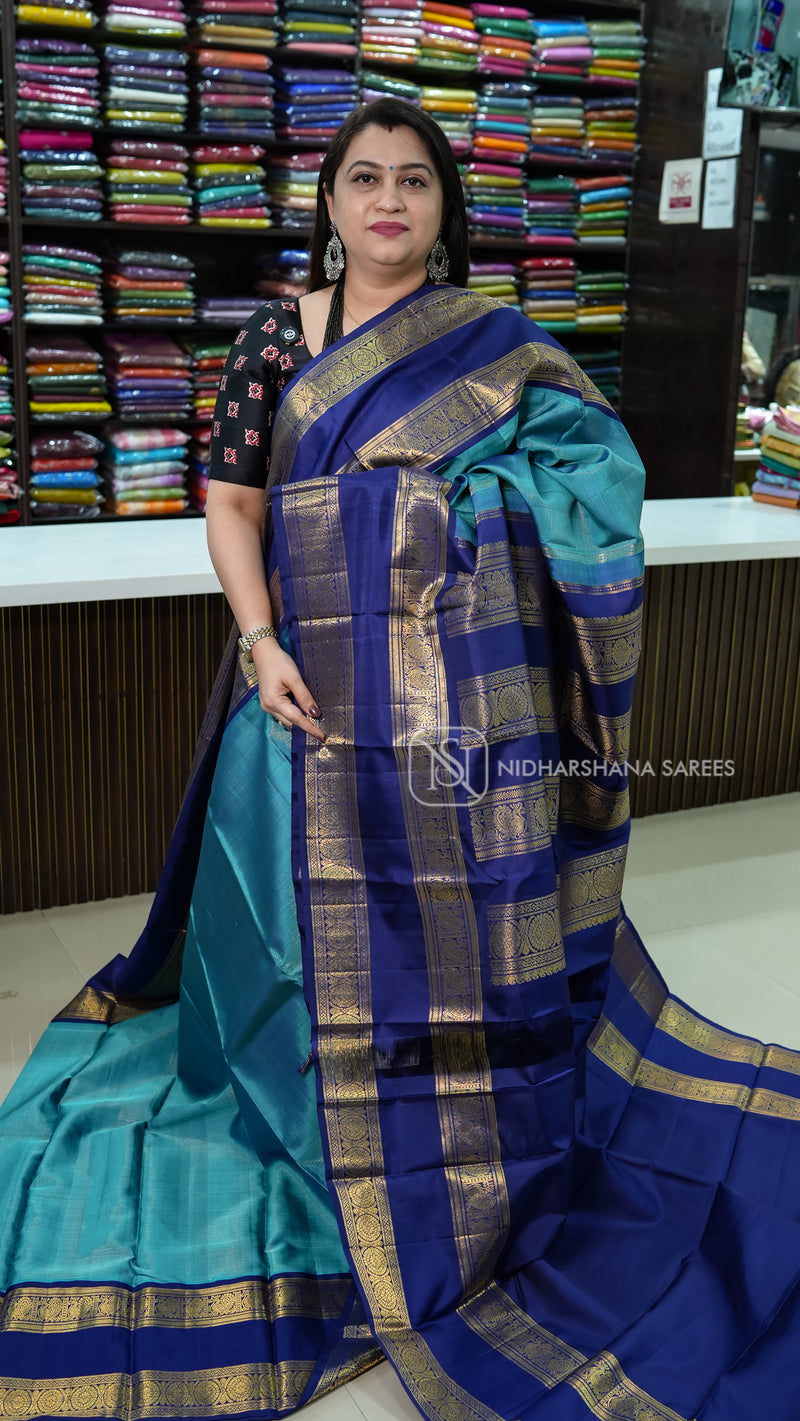 Pure Kanchipuram Silk With Vaira Oosi Pattern