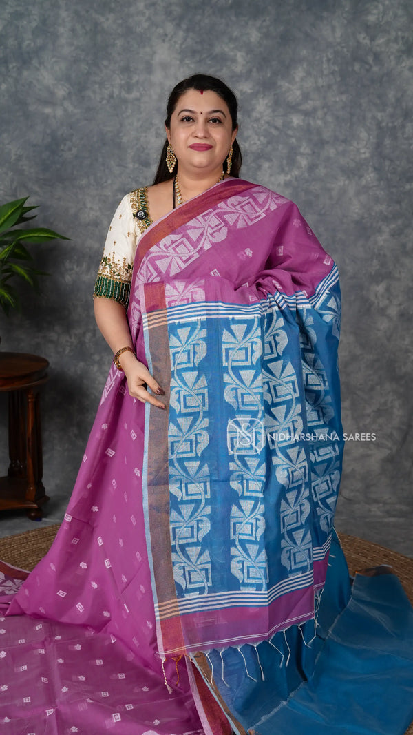 Bengal Cotton With Thread Weaving Butta Concept