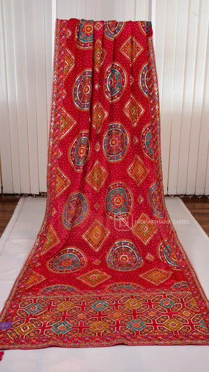 Natural Crepe Saree With Sequin Handwork And Intricate Decorative Detailing