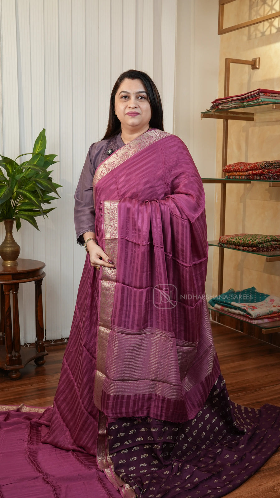 Premium Georgette Saree With Satin Patta Concept