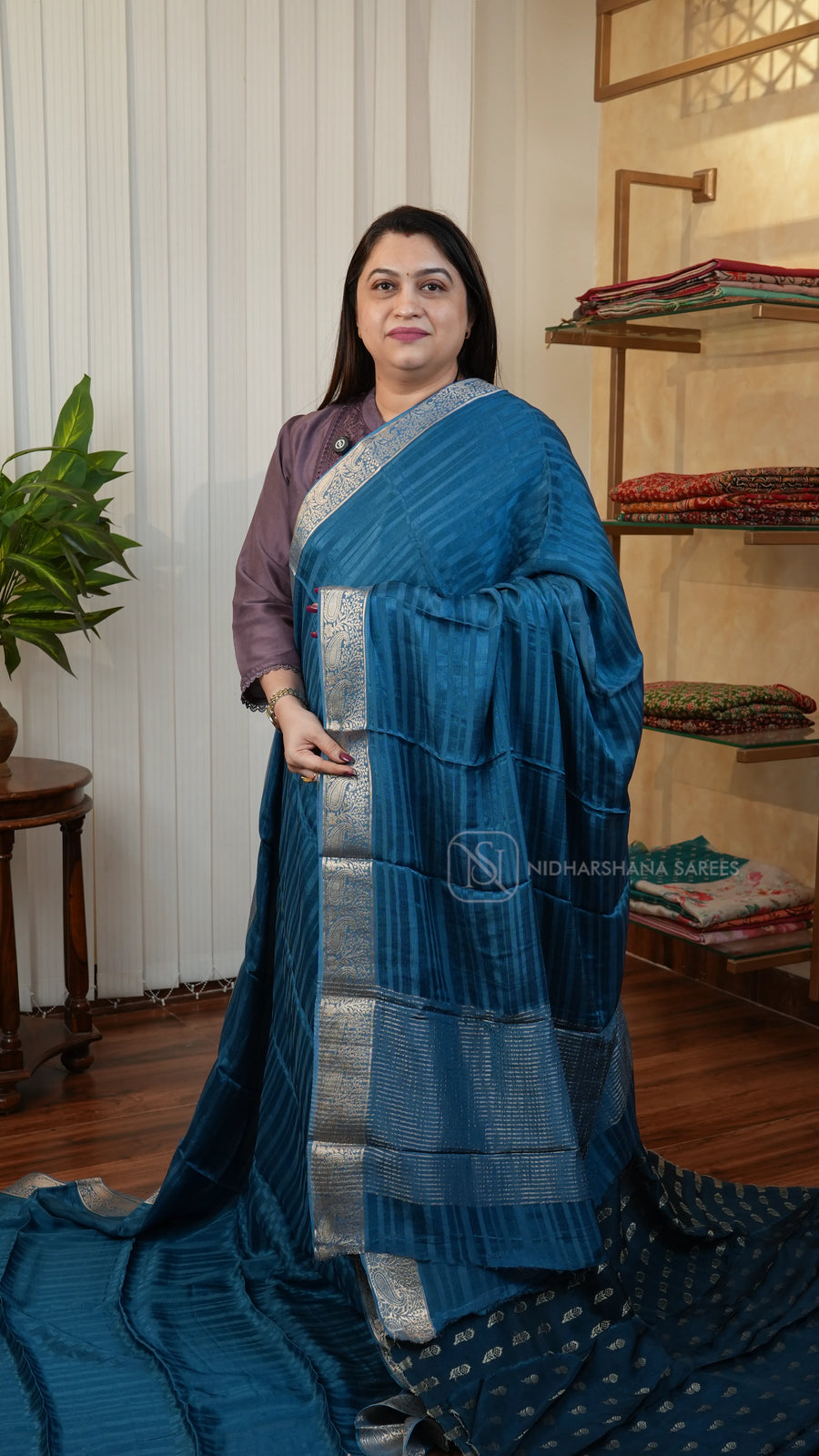 Premium Georgette Saree With Satin Patta Concept