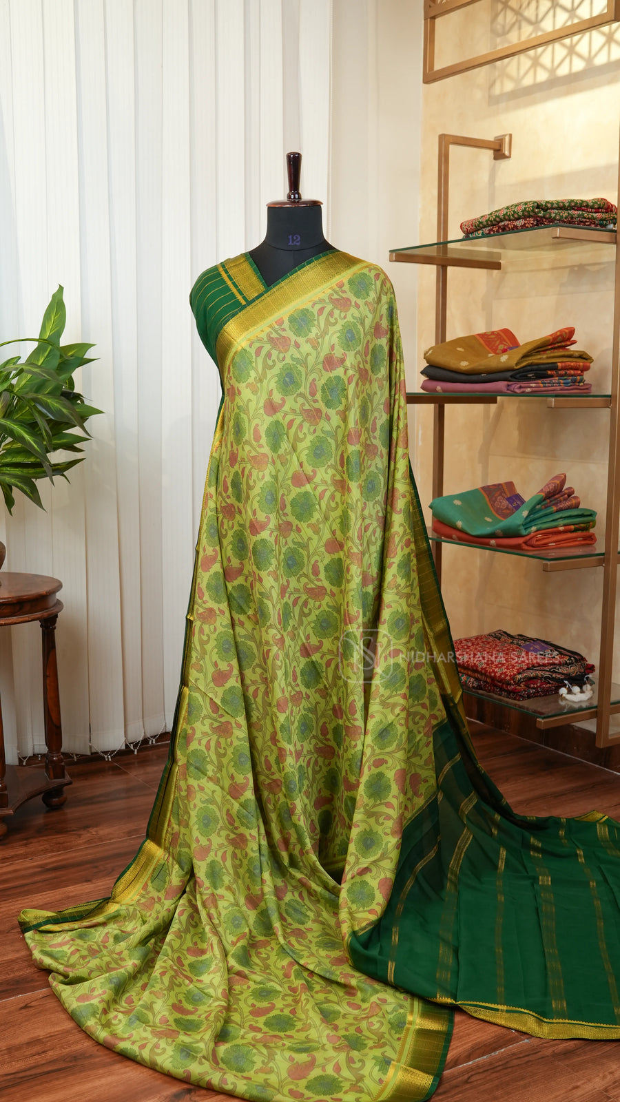 Semi Crepe Silk With Digital Print Concept
