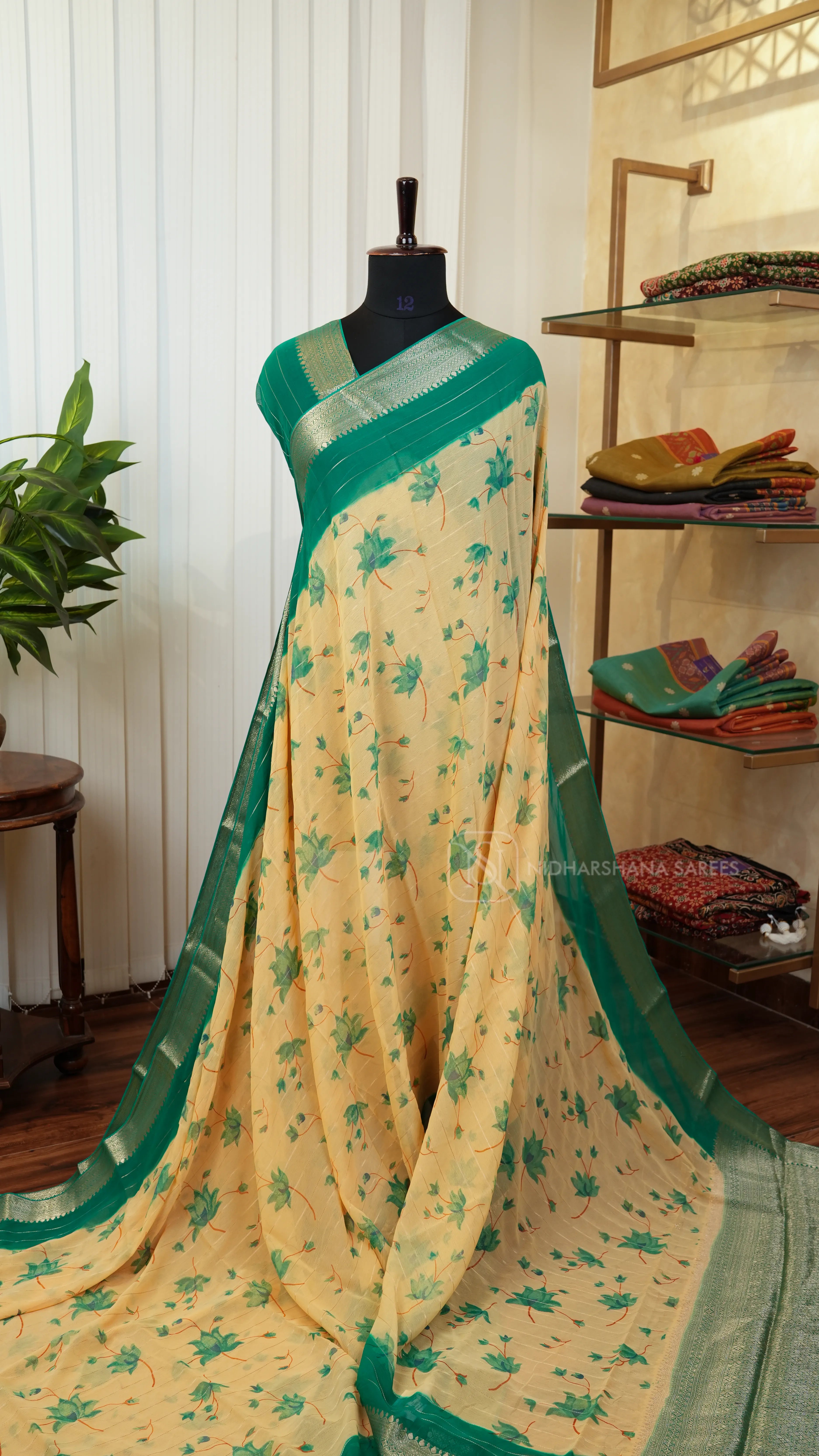 Semi Crepe Silk With Digital Print Concept