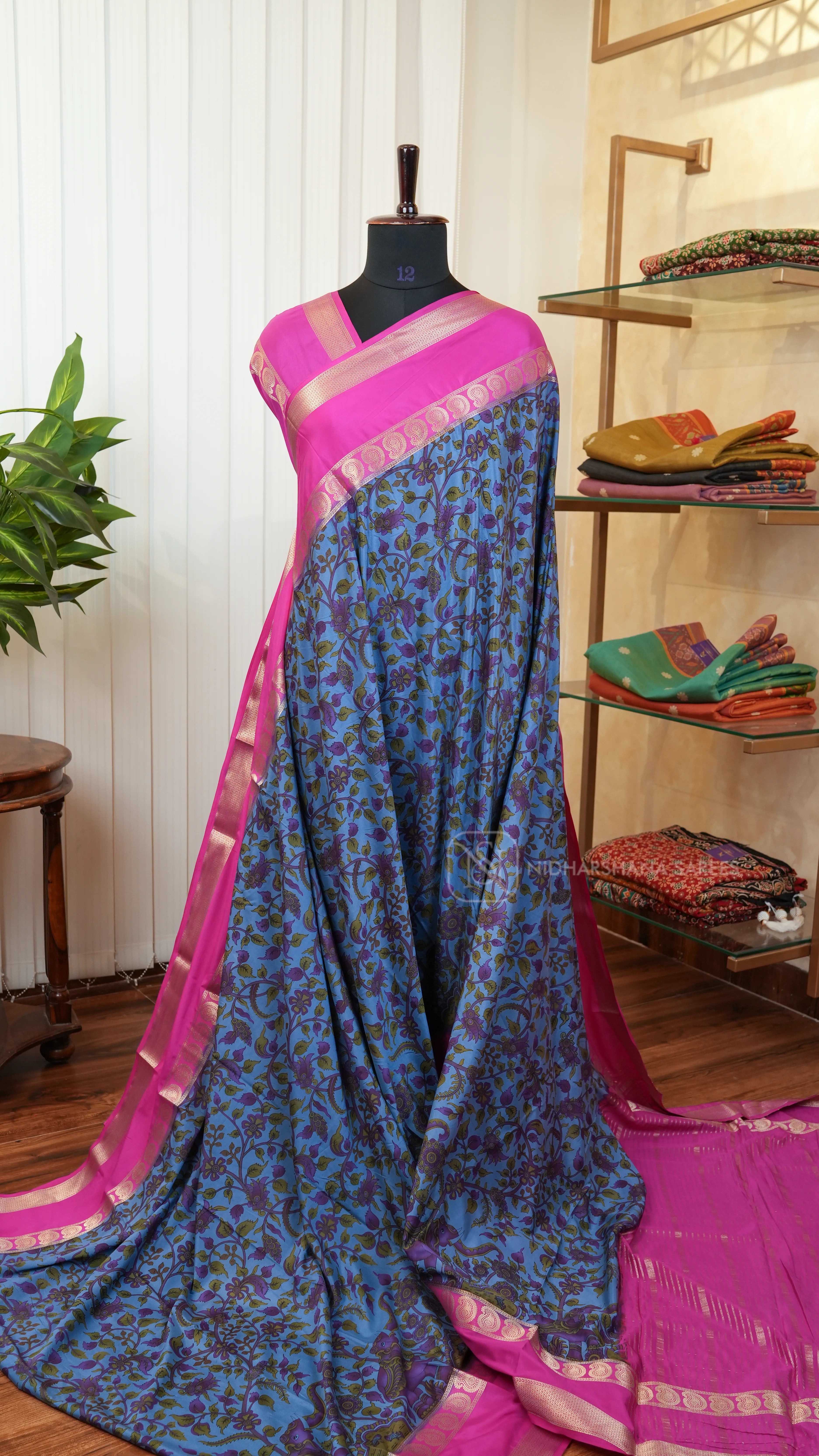 Semi Crepe Silk With Digital Print Concept