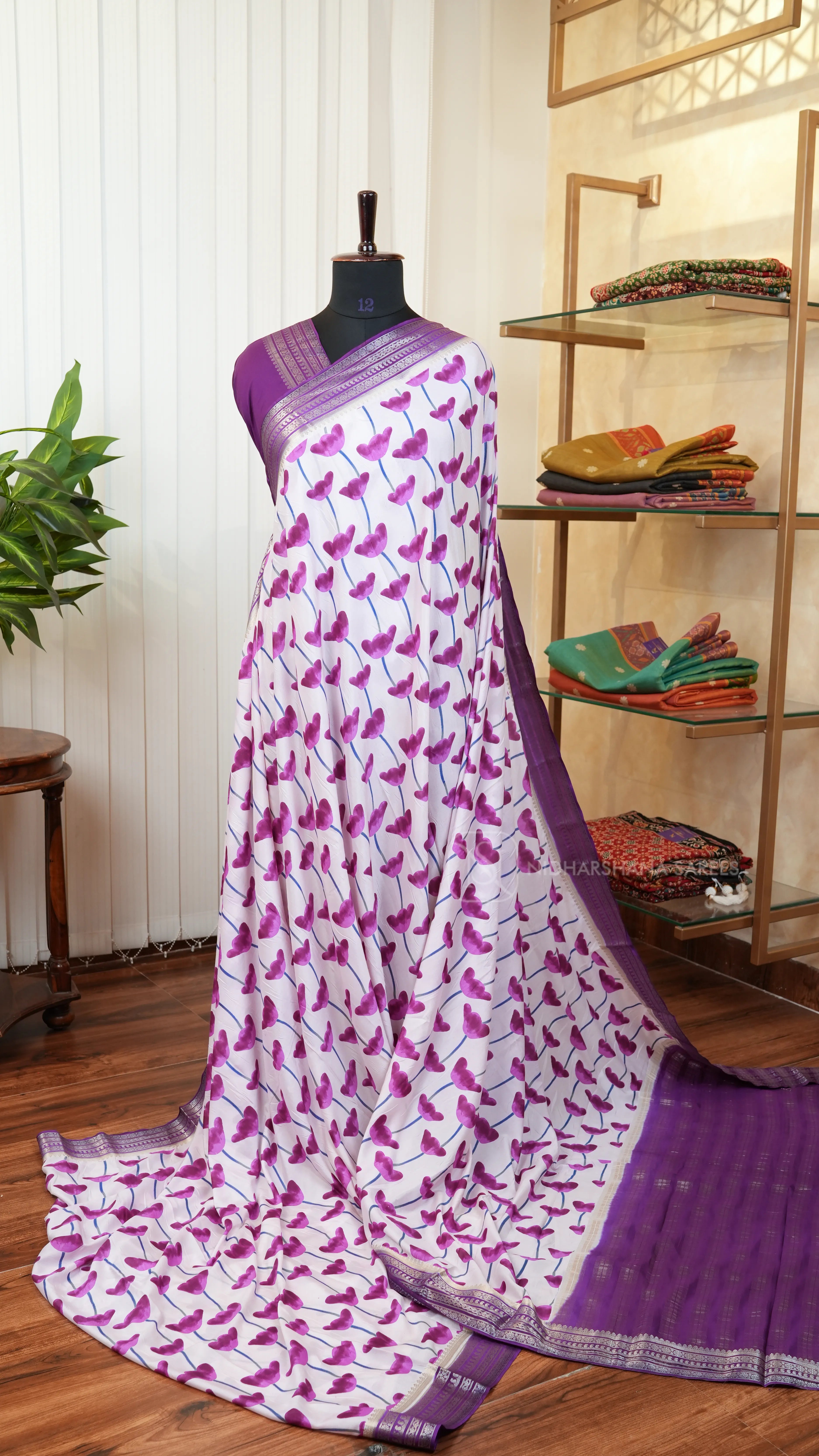 Semi Crepe Silk With Digital Print Concept