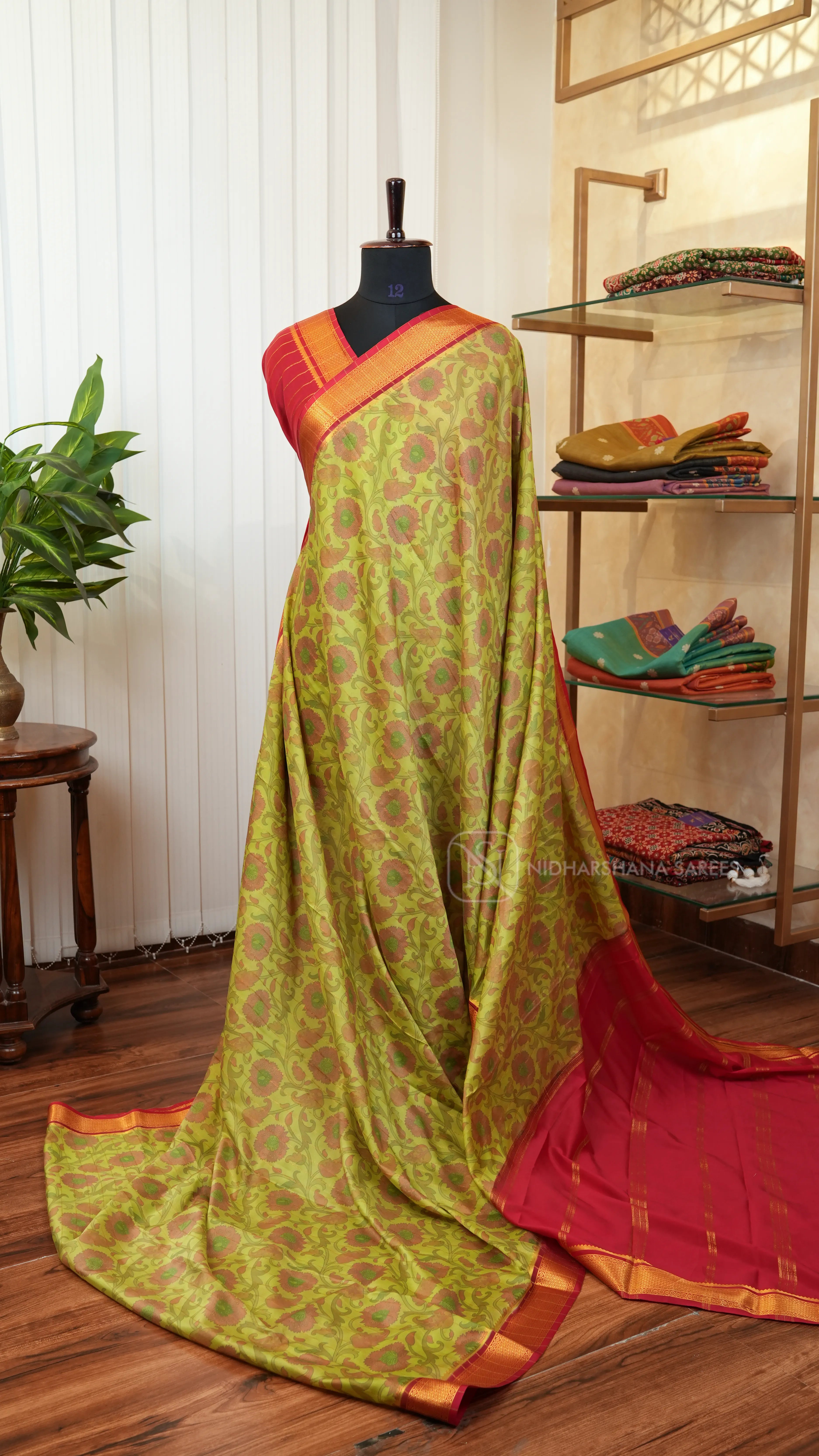Semi Crepe Silk With Digital Print Concept
