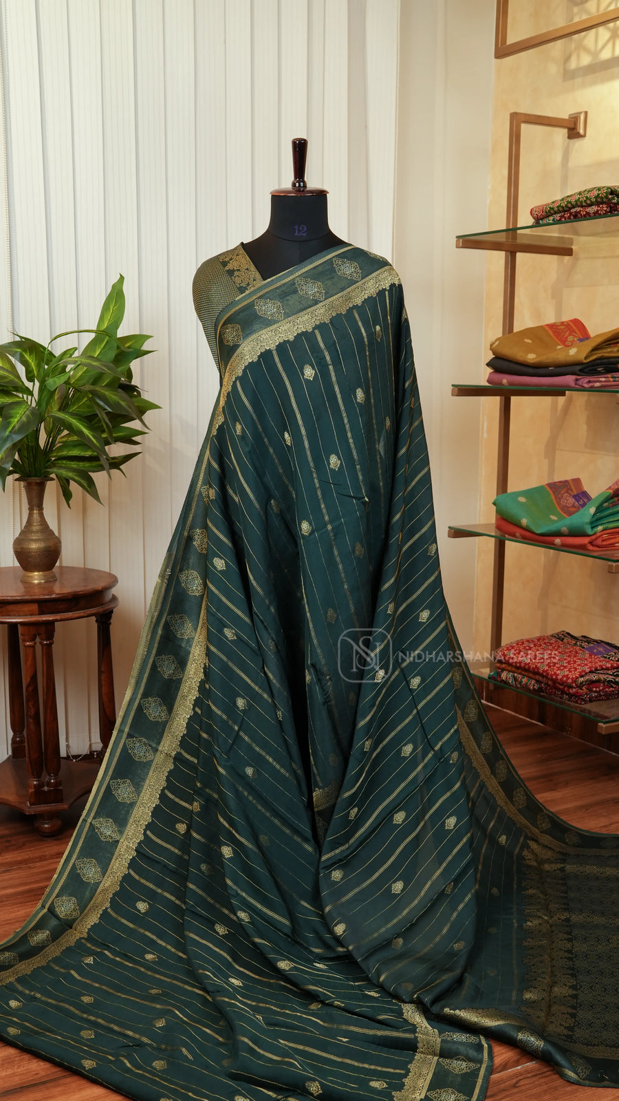 Viscose Silk With Zari Lines And Zari Butta