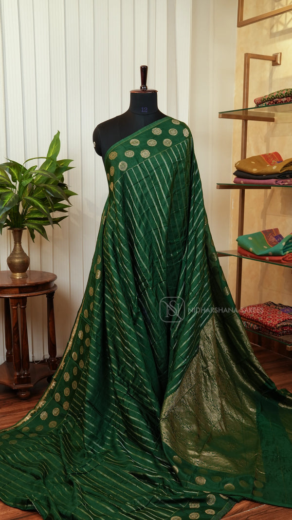 Premium Viscose With Zari Lines And Self Border