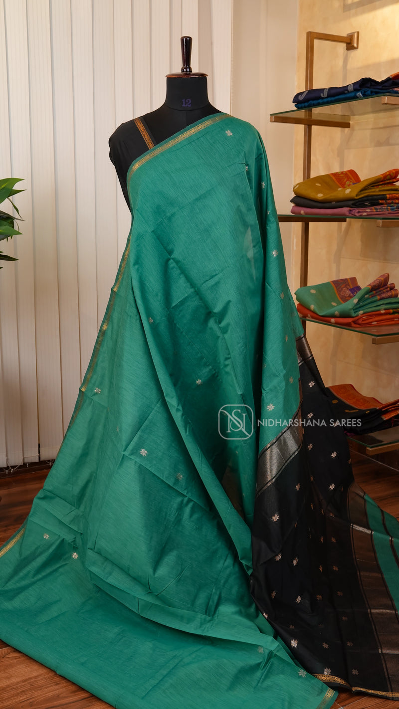 Maheshwari Cotton With Zari Butta And Border Concept