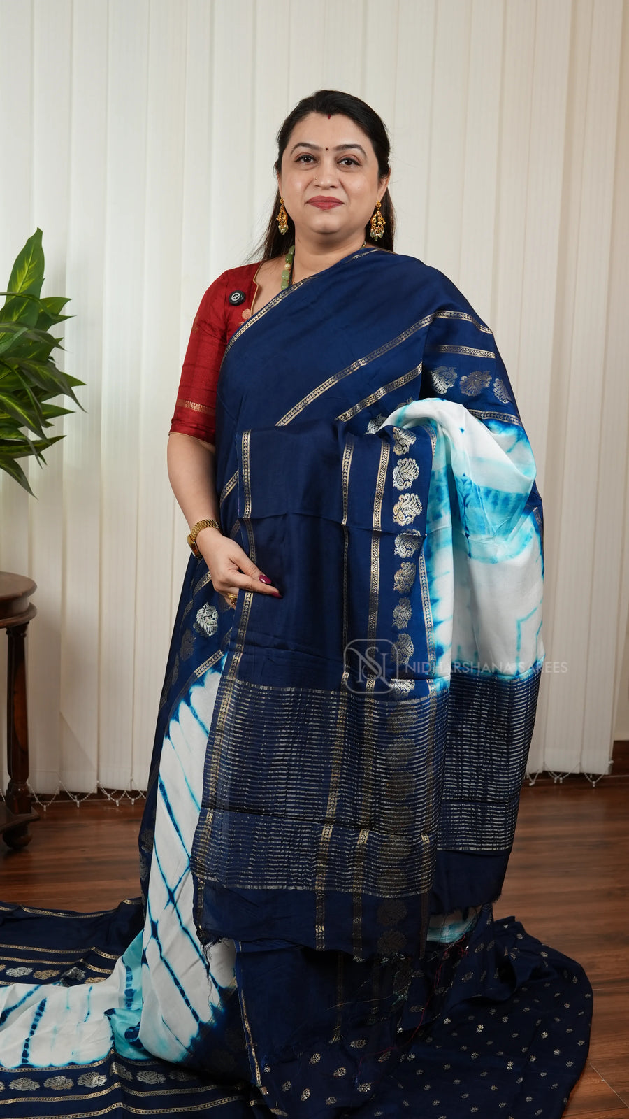 Premium Viscose Silk With Shibori Print Concept