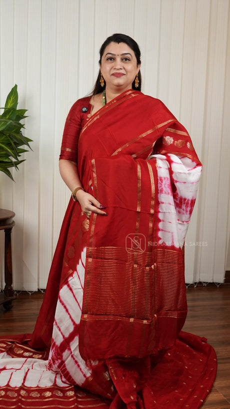 Premium Viscose Silk With Shibori Print Concept