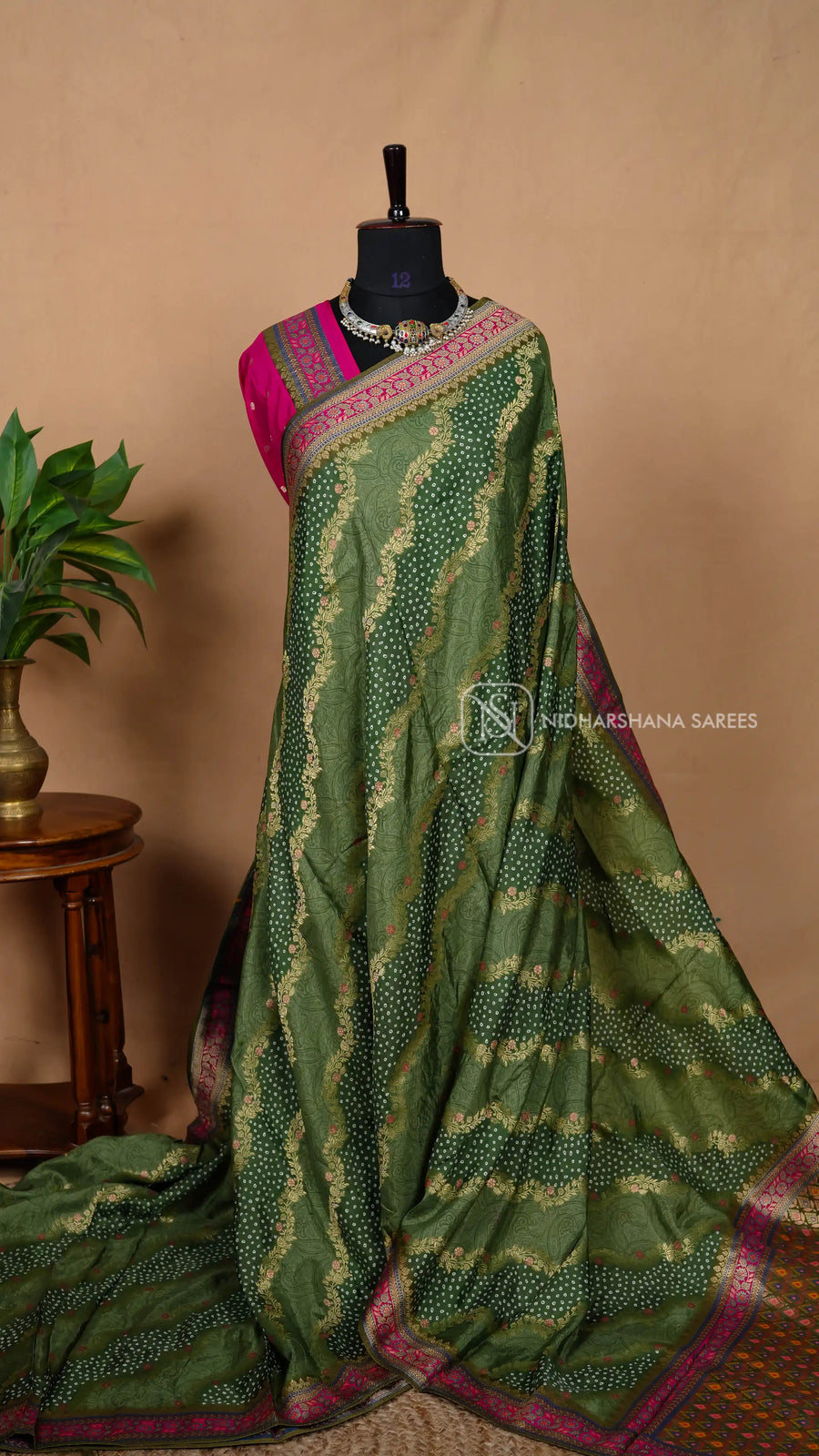 Russian Dola With Bandhini Lehariya Concept Design