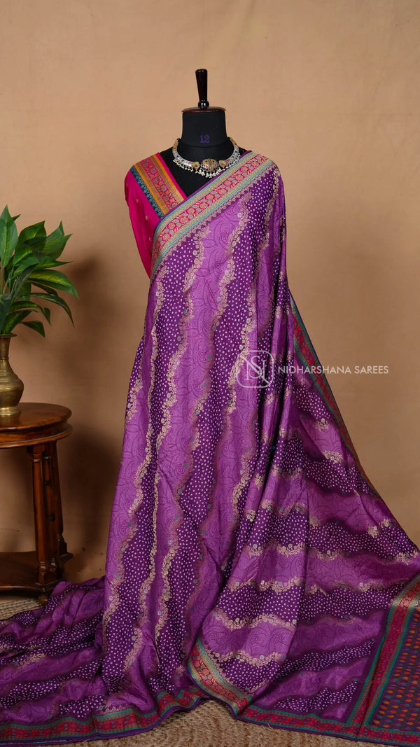 Russian Dola With Bandhini Lehariya Concept Design