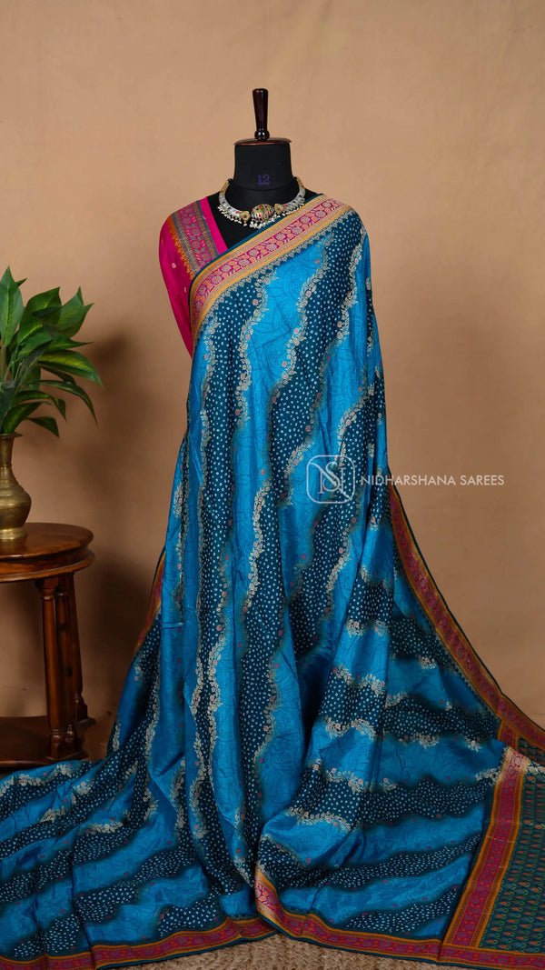 Russian Dola With Bandhini Lehariya Concept Design