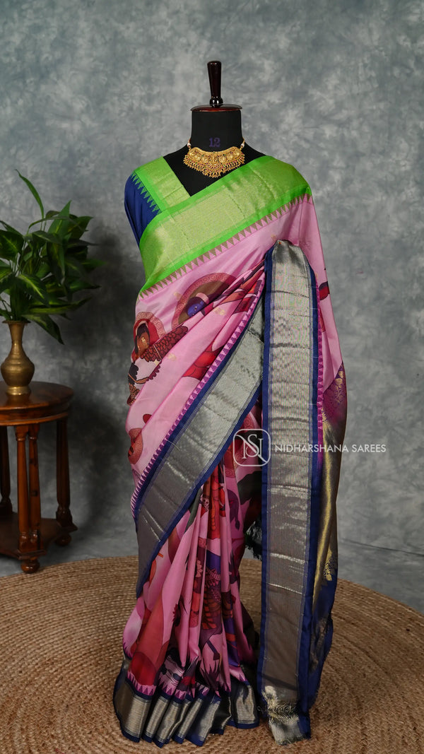 Half Pure Kanchipuram Silk Saree