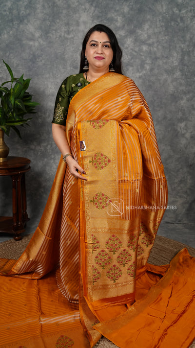 Premium Satin Saree With Zari Butta