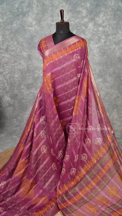 Chanderi Cotton With Sequins Work