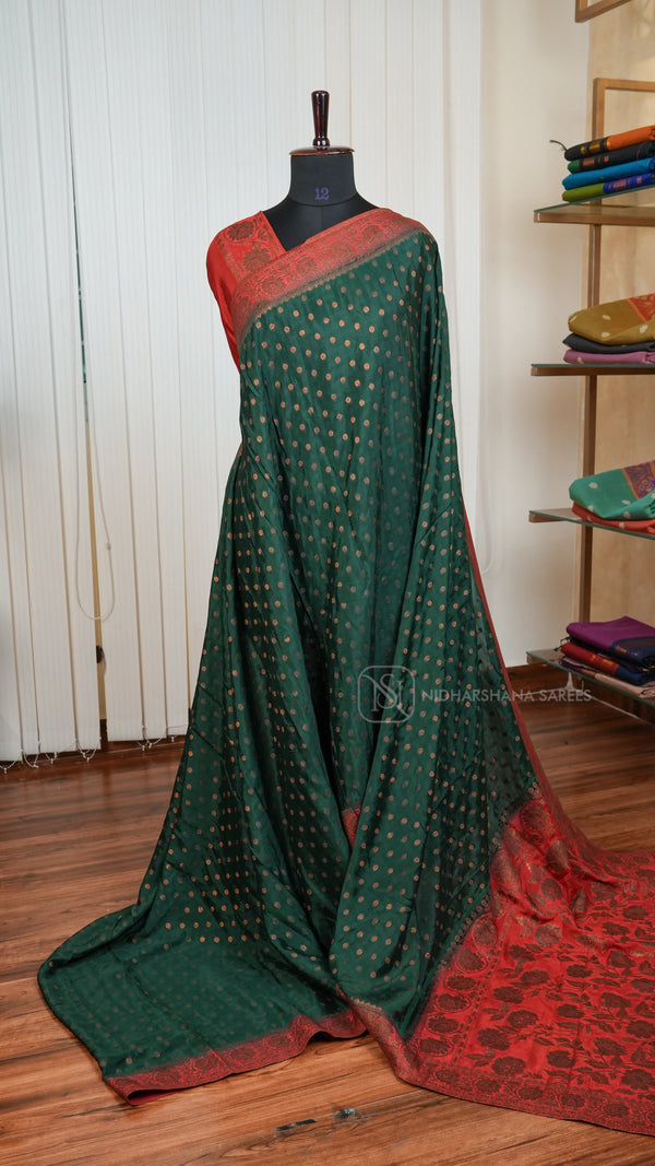 Viscose Silk With Floral Zari Weaving