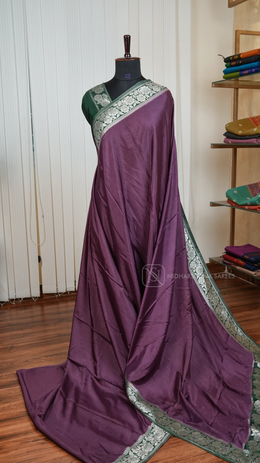 Viscose Silk With Floral Zari Weaving