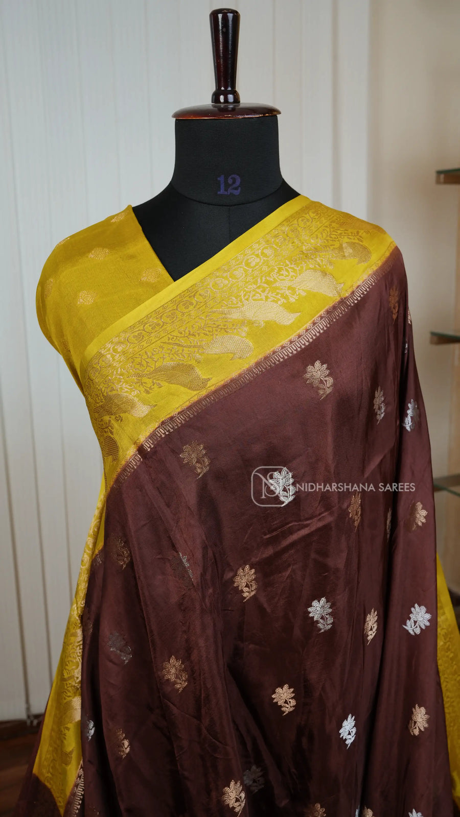 Semi Viscose Silk With Gold And Silver Zari Weaving