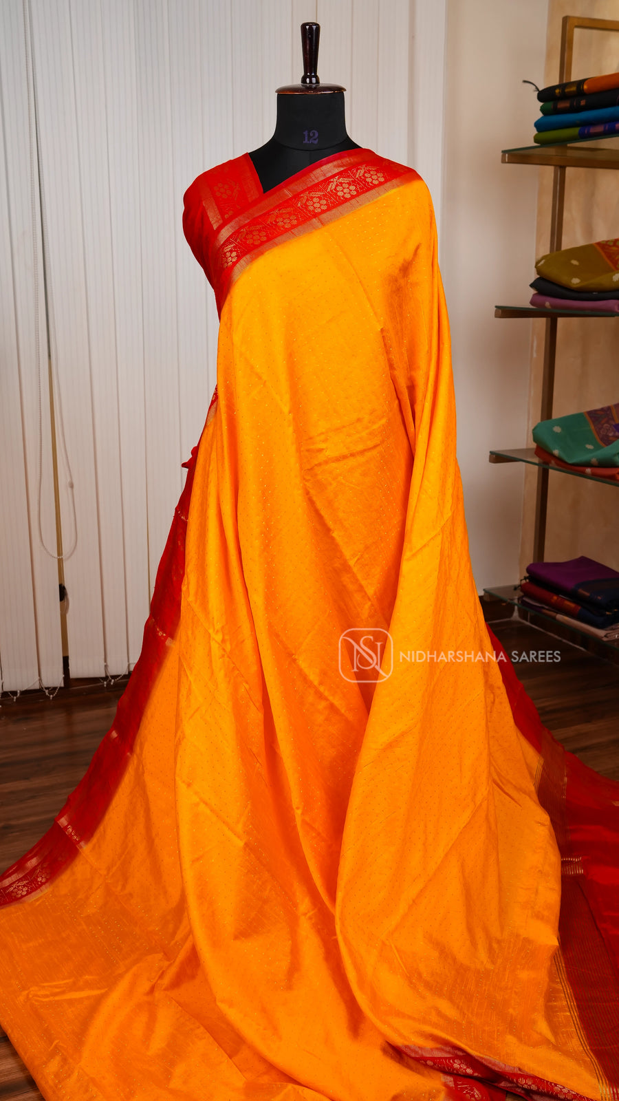 Raw Silk With Zari Lines