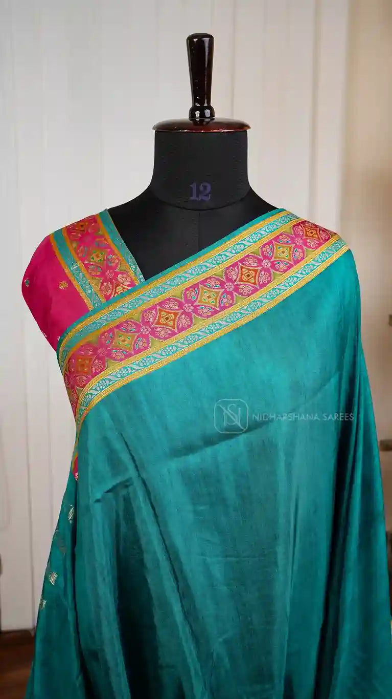 Russian Dola With Kairi Butta Print And Zari Weaving